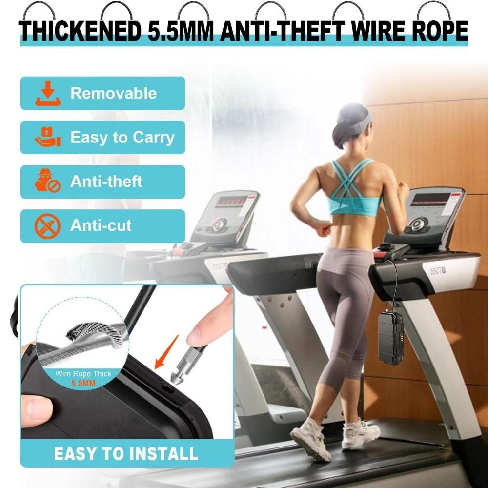Solid ABS Material Combination Lock Box Detachable Steel Wire Storage Box Gym Visit