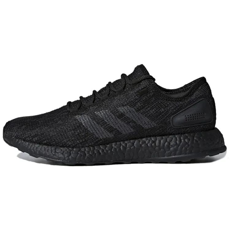 Adidas PureBoost 'Triple Black' (Unisex) Core Black / Solid Grey / Hi-Res Orange Running Shoes CM8304