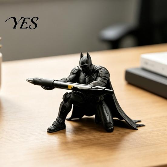 Desktop Stationery Organizer 3D Printed Batman Pen Holder, Unique Desk for Office & Ninja Accessory Home, Cool Decoration Fun Gift Fans Durable