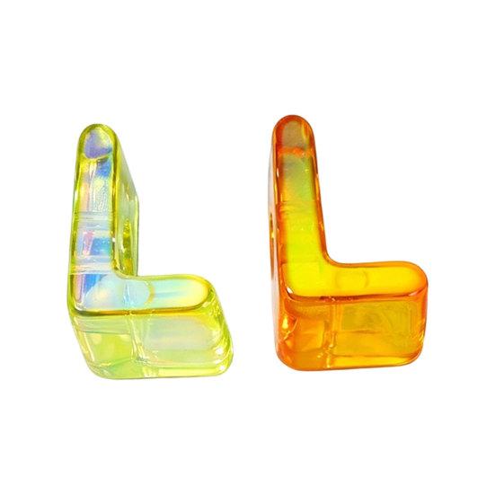 2Pcs Large Letter Beads for DIY Jewelry Making, Large Holes Acrylic Letter Beads for Bracelets Necklaces Keychains