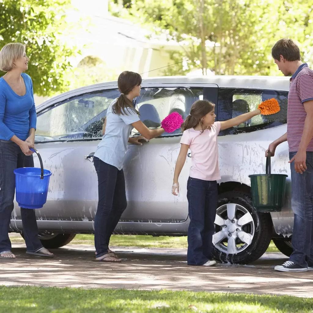 1 шт. Варежки для мытья автомобиля из шенильной микрофибры, двусторонние, не царапающие варежки для мытья