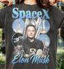 Илон Маск SpaceX Винтажная Ракета Космические Технологии Коллаж Comfort Colors® Футболка, Подарок для Фаната Аэрокосмической Отрасли