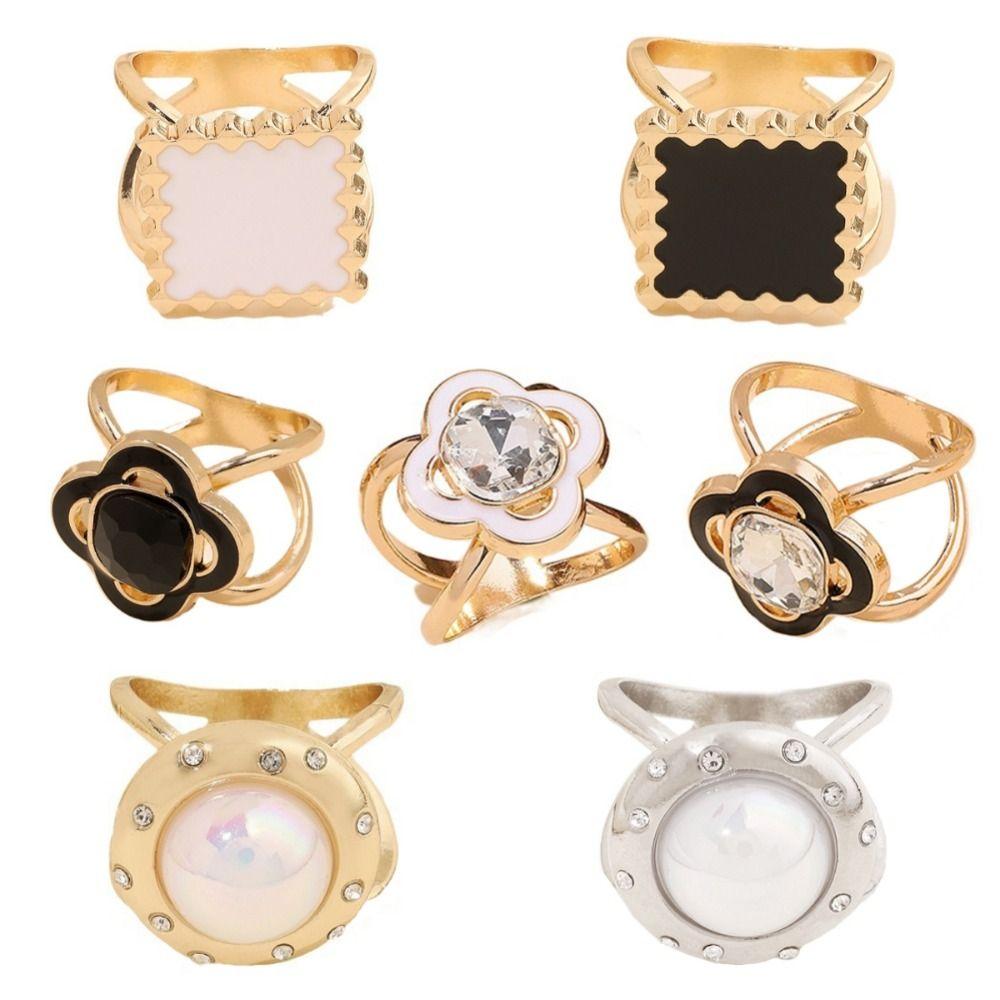 Round Pearl Silk Scarf Buckle Square Waist Adjustment Fixed Snap  Arab Shawl Accessories