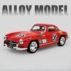 1:Масштаб 1:32 300SL Винтажный Автомобиль Игрушечные Модели Сплав Литье Под Давлением Звук Свет Двери Открываются Механизм Оттяжки Резиновые Колеса для Детских Подарков на День Рождения