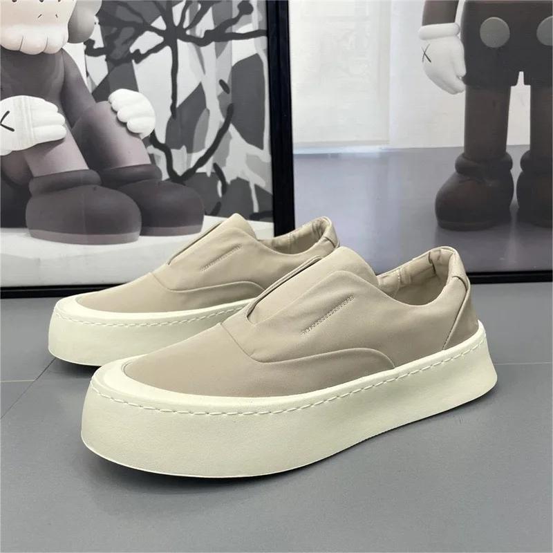 Men's Sneakers Original Designer Slip-on Loafers Ice Silk Breathable Canvas Casual Shoes for Men Platform Walking Shoe Tenis2024