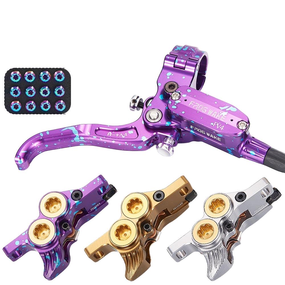 FV4H Horizontal Cylinder Four-Piston Bicycle Brake Hydraulic Disc Brake for Mountain Bike Oil Brake