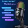 USB Condenser Karaoke Microphone RGB Professional Vocals Streams Mic Recording Studio Micro for PC YouTube Video Gaming