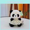 Плюшевая игрушка-панда с мягким коротким плюшевым наполнителем для детей и младенцев, подарок