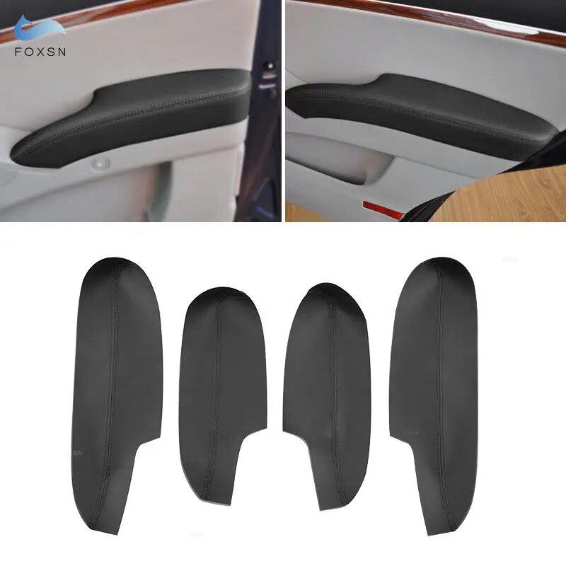 4pcs Soft Leather Armrest Cover For Hyundai Veracruz Car Interior Door Armrest Panel Skin Cover Stickers Trim Accessories