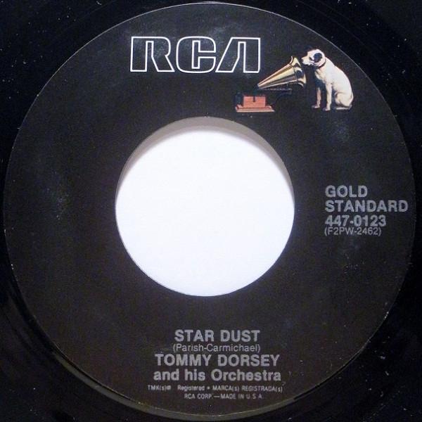 7-дюймовая пластинка TOMMY DORSEY HIS ORCHESTRA Star Dust There Are Such Things 4470123 RCA США Джаз Б/у