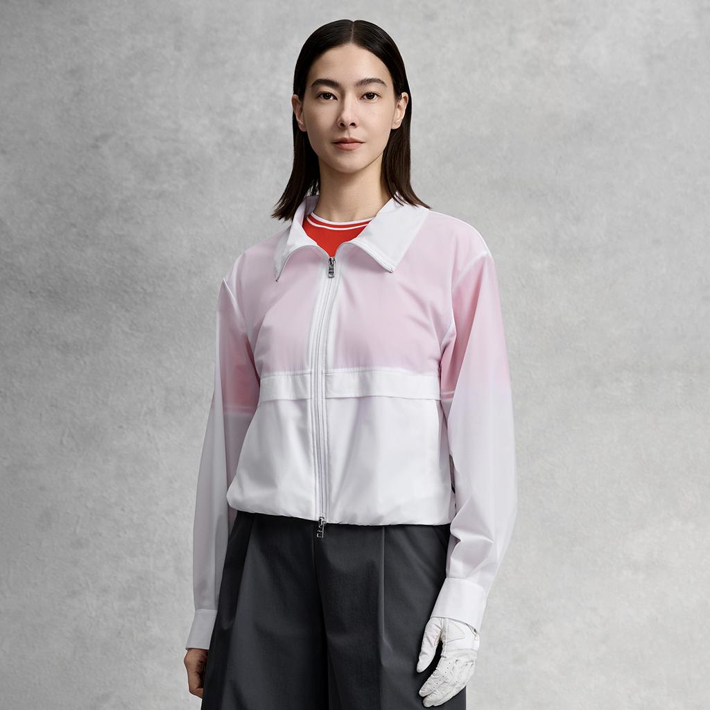 Fila Серия Гольф Классическая Простая Модная Спортивная Гольф Повседневная Удобная Универсальная Свободная Плетеная Куртка Женские куртки Нефритово-белый A11W625713FWT