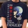 Мужская футболка оверсайз из хлопка EVA Asuka Langley Soryu Vintage Washed с принтом Neon Genesis Evangelion Anime Streetwear