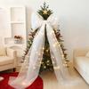Верхушка для рождественской елки Бант Очень большой сетчатый бант с длинными лентами для праздника, свадьбы, дня рождения, украшение стены