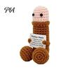 Positive Figurine Gift for Friends Handmade Crochet Ornament, Funny Desk Buddy, Cute Home Decor Figurine, Emotional Support Keepsake
