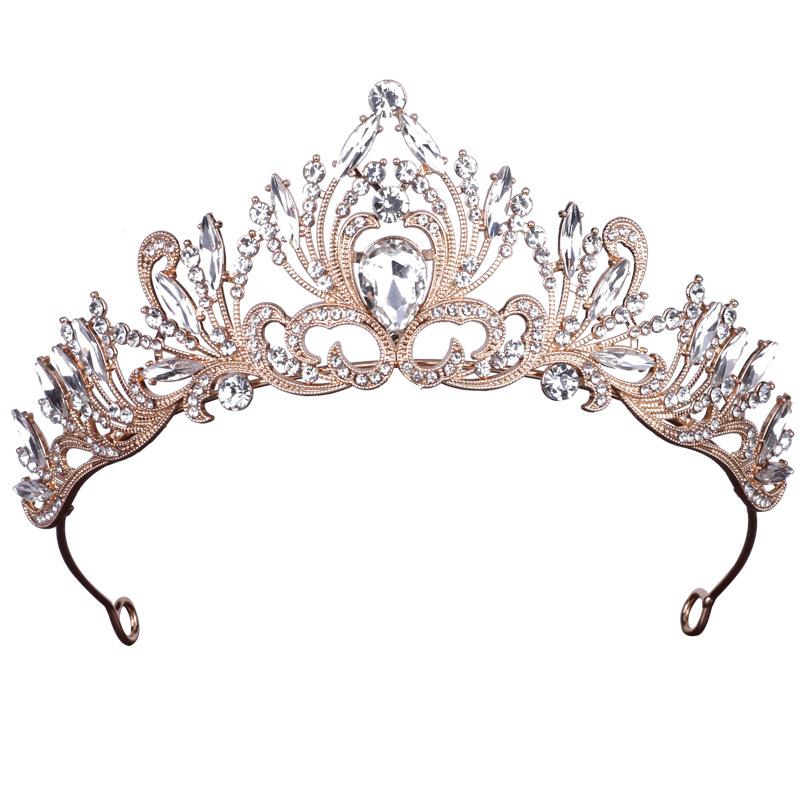 Свадебный головной убор, роскошная новая корона, свадебное платье в стиле барокко, аксессуары для волос с короной на день рождения
