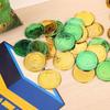 10 шт./набор пластиковых монет Lucky Shamrock декоративные золотые зеленые монеты для украшения стола