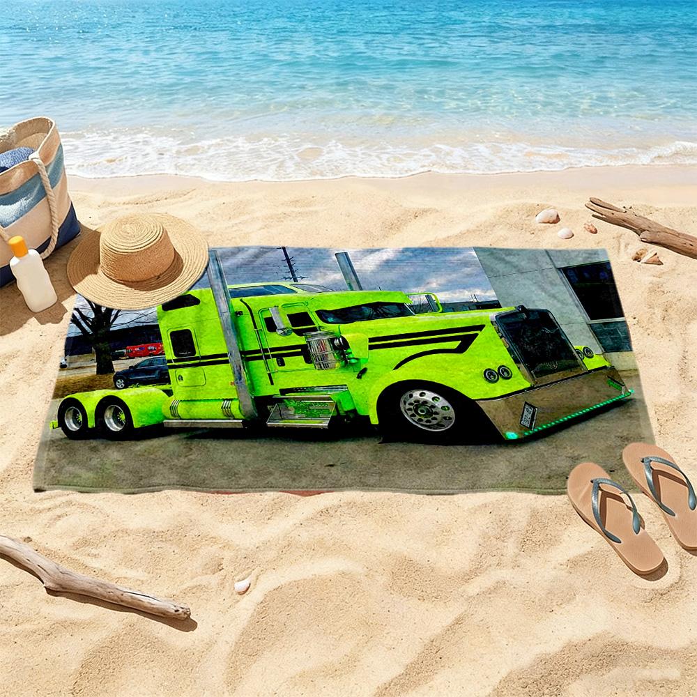 Kw Heavy Trucks Beach Towel Quickdry Soft Microfiber Comfortable Lightweight Portable For Swimmingbeachcamping Travel Beach Accessoriesgym