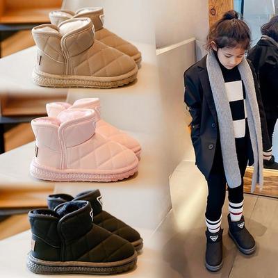 Зимние толстые короткие ботинки для мальчиков с бархатными ботинками