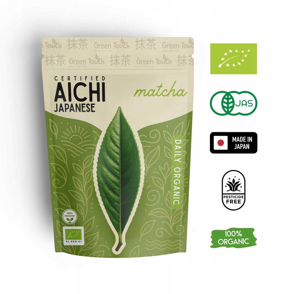 Herbata Matcha Japońska Aichi Codzienna 100 G Certyfikowana Bio Shizuoka