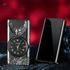 USB Rechargeable Dual Arc Metal Windproof Multifunction Lighter, Eagle Engraved Luminous Dial, LED Lighting Cigarette Lighter