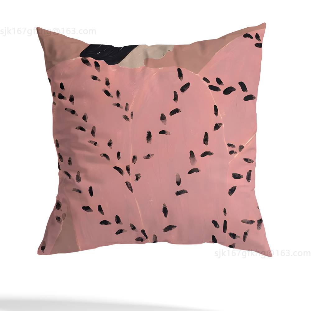 Abstract Woman Pillow Case Sofa Living Room Bedroom Headboard Backrest Cushion Square Cushion Nap Time