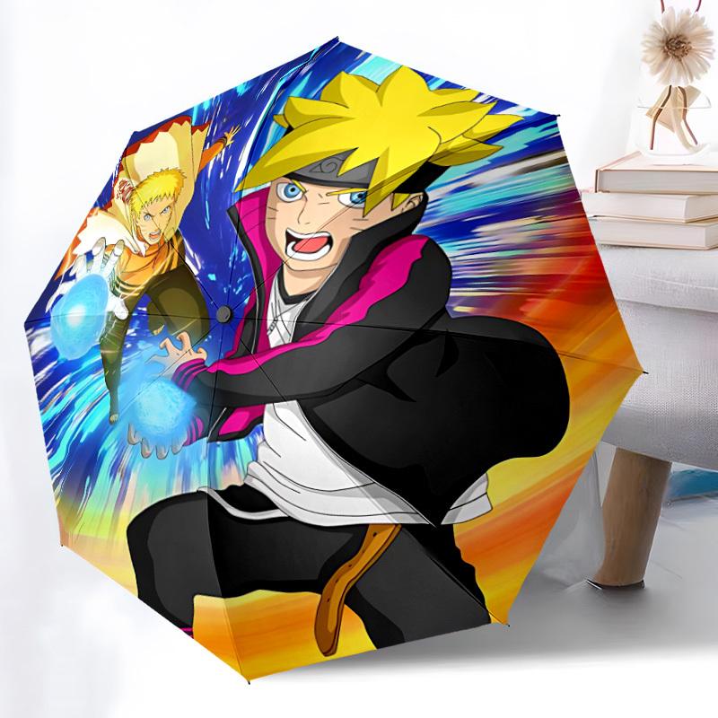1pc Naruto Automatic Open/Close Umbrella - Compact Travel Umbrella with 8-Rib Durable Frame, Lightweight & Portable for Commuting, Fashionable Accesso