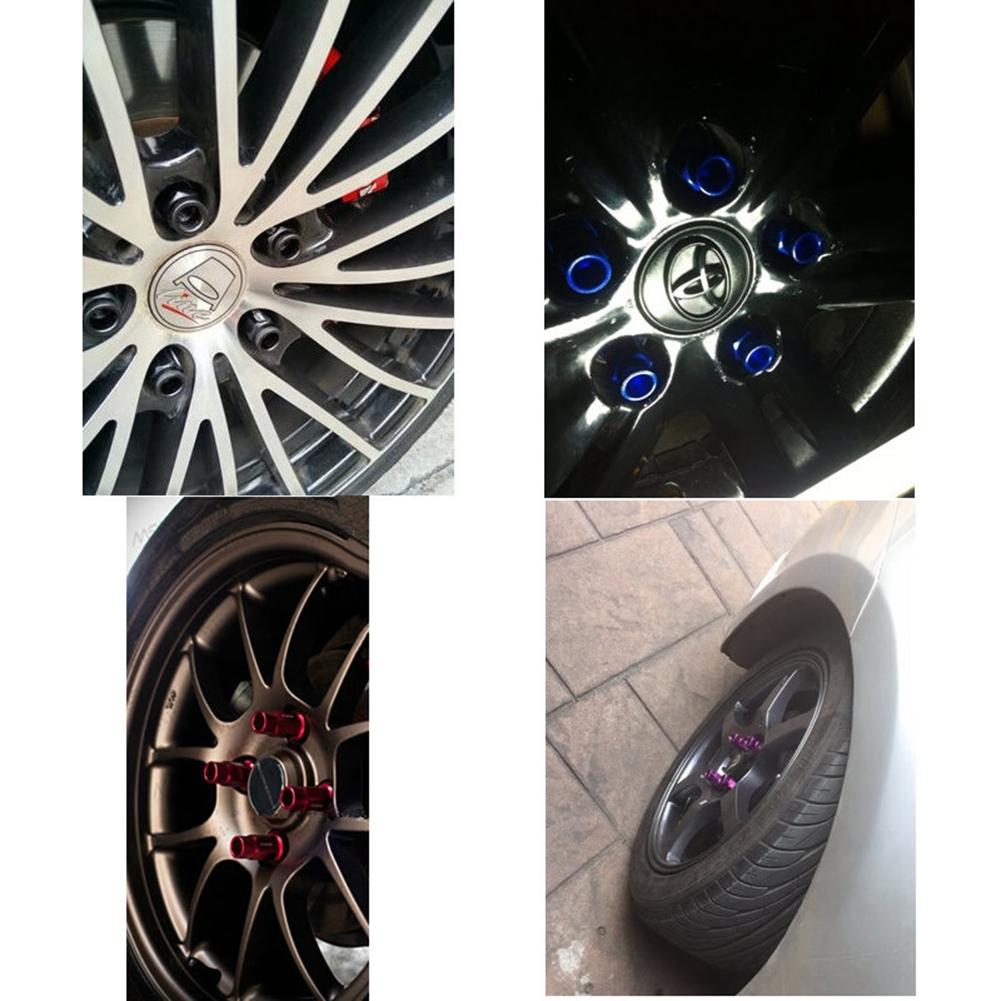 20 шт. 32 мм длина автомобильных гаек колес шестигранник 20 мм M12x1.25, M12x1.5 гайки JDM гоночные аксессуары алюминиевый конический седло