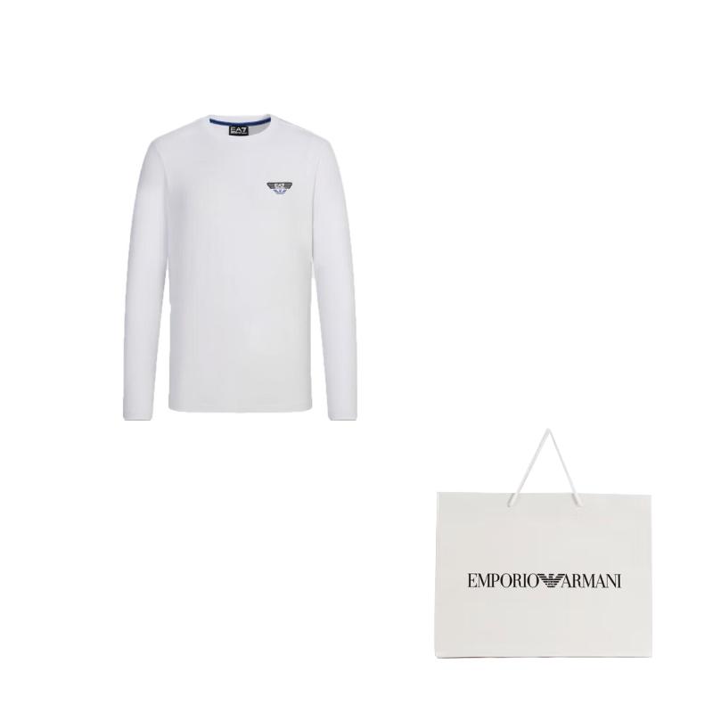 EMPORIO ARMANI EA7 SS22 T Shirt Men's White 6LPT31-PJQ9Z-1100