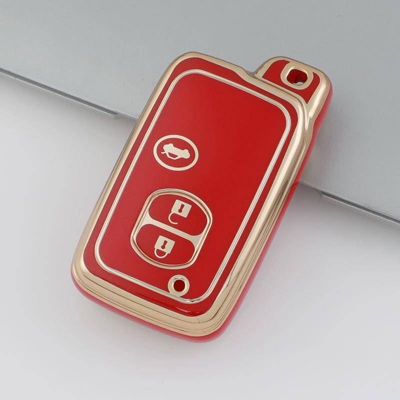Premium Soft TPU Car Key Case Cover Shell for Toyota camry LAND CRUISER Prado REIZ Key Rings Keychain Bag Factory Direct