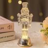 Clear Modern Nutcrackers Soldier Figurine with LED Desk Decors For Christmas Holiday Homes Party Decoration Gifting