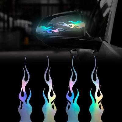 GETON Flames Светоотражающие наклейки Аврора 15 см Набор из 4 шт Наклейка на автомобиль Декаль Логотип Эмблема