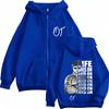 Singer Oliver Tree Life Goes on Print Zipper Hoodie Men Women Fashion Sweatshirt Long Sleeves Loose Casual Hip-hop Zip Up Jacket