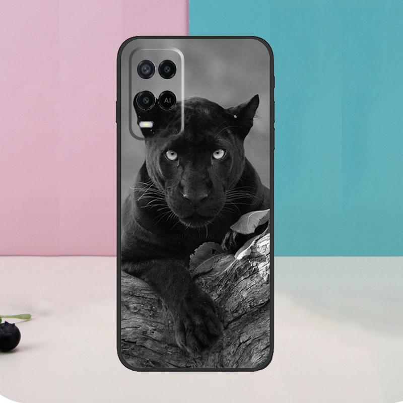 Чехол с гепардом и пантерой для OPPO A74 A94 A54 A58 A78 A98 A5 A9 A53 A15 A52 A72 A17 A57 A77 A16 A76 A96 A57S
