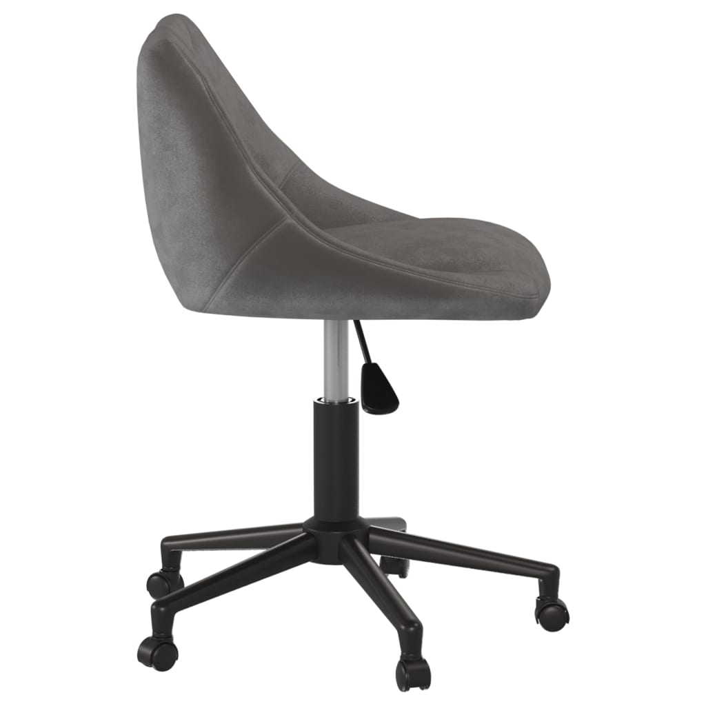 Dining Room Chair Swivel Dark Grey Velvet