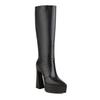 Fashion 2025 New Super Fiber Leather Platform Knee Boots Women's Warm Winter Fashion Long Boots 14cm Black White Size 34-45 High Heels