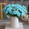 1 Bouquet Simulation Rose No Watering Vivid Ornamental Bright Color Artificial Flowers Home Beautification