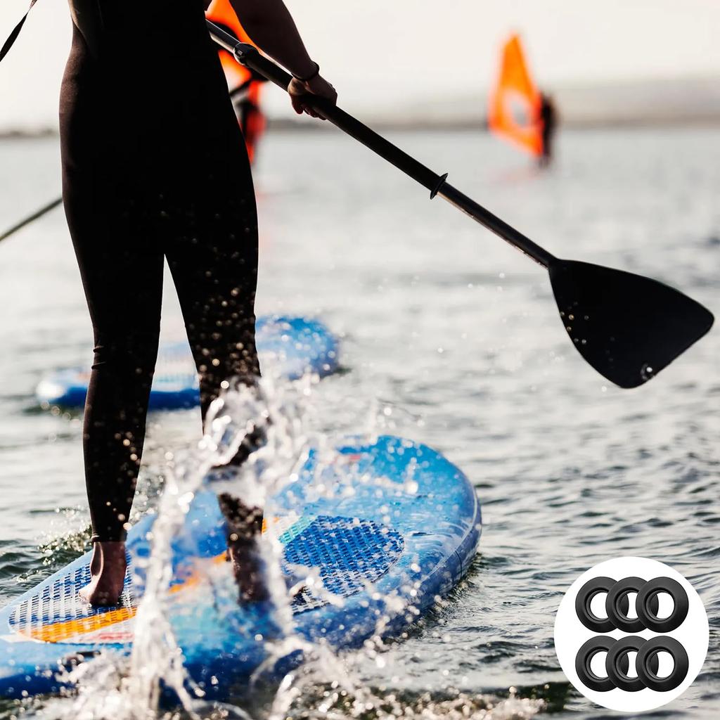 6 шт. Резиновые кольца для капель для каяка, каноэ, весла, сменные резиновые защитные кольца для каяка, кольца для капель для весла для установки на весло