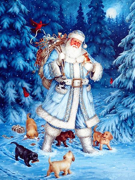 Diy 5d полная алмазная живопись мультфильм вышивка квадратная круглая дрель снег Санта Полярный медведь мозаика вышивка крестиком искусство подарок для хобби