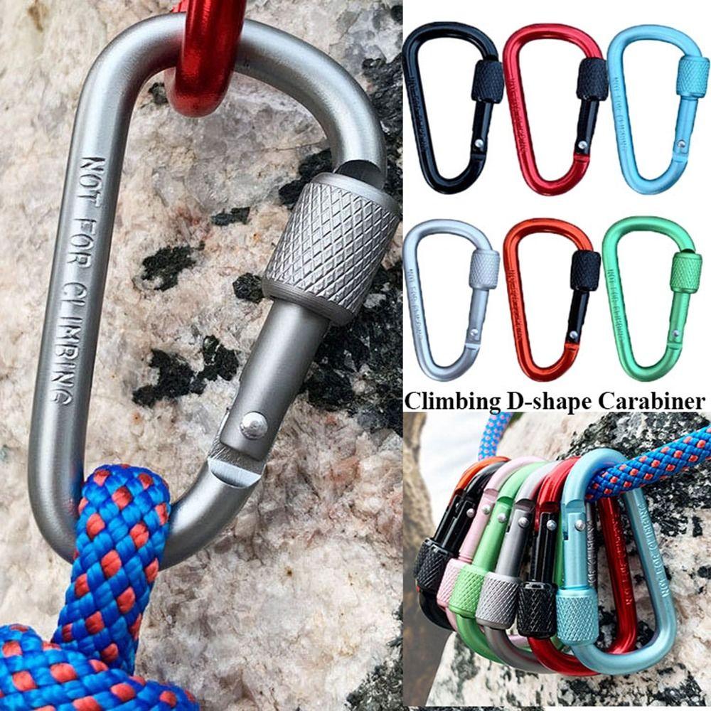 Multi Colors Outdoor Sports Buckle Aluminium Alloy Climbing Button Outdoor Tool
