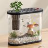 Компактный пластиковый аквариум Прозрачный аквариум-чаша для стола Настольный аквариум для рыбок Выращивание растений