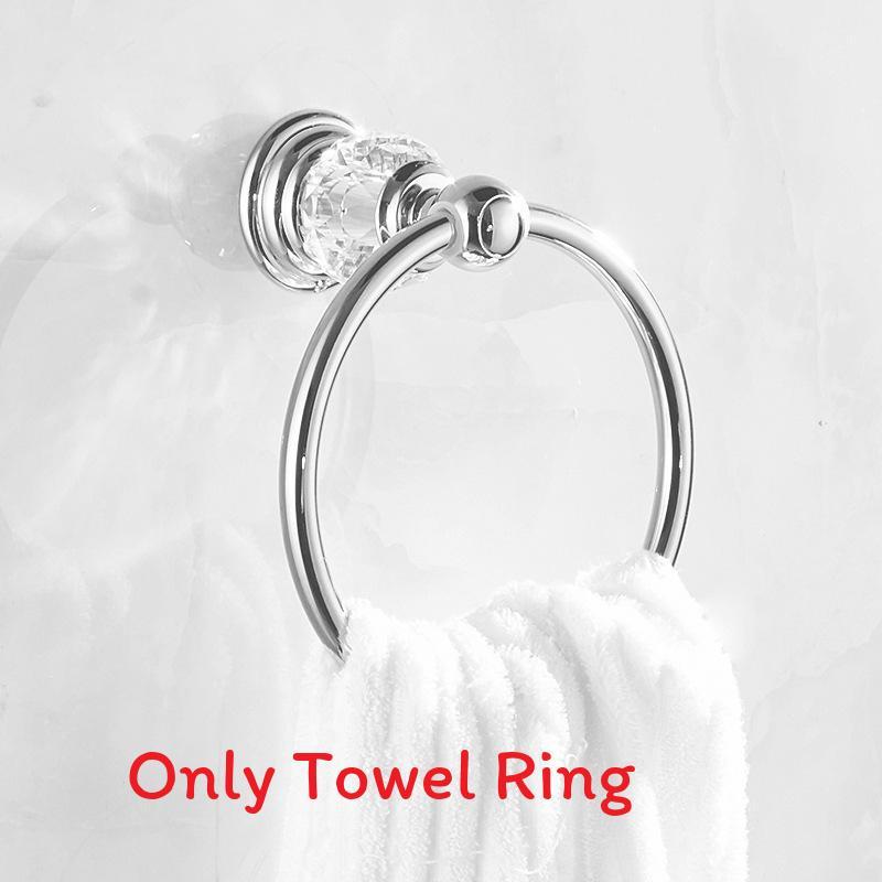 Light Luxury European Style Towel Rack With Crystal Gold Plating For Modern Bathroom Decor