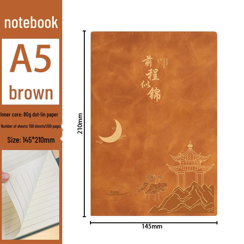 Блокнот А5 на заказ с толстыми листами: Студенческий приз высокой ценности и журнал для встреч предприятия с печатью логотипа.