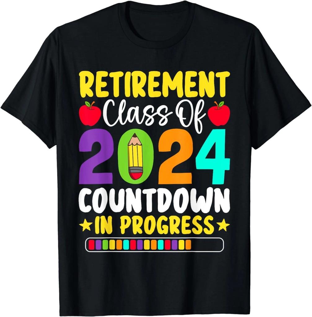 Funny Retirement Class Of 2024 Countdown In Progress Teacher Gift Unisex T-Shirt