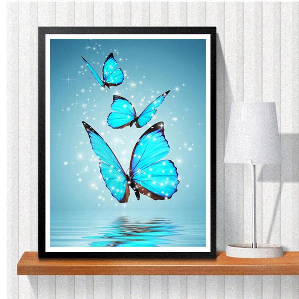 5D DIY Diamond Painting Beautiful Butterfly Diamond Embroidery Cross Stitch Kit Full Rhinestone Mosaic Home Decor