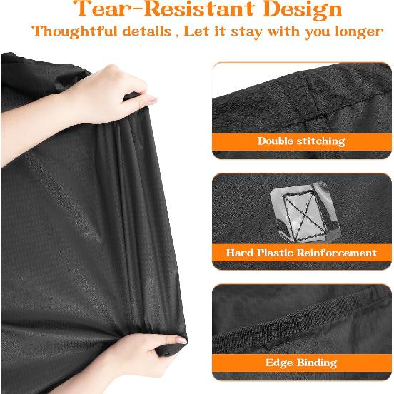 Heavy Duty Laundry Bag, Washable Nylon, Splash-Resistant Dirty Clothes Storage Bag with Drawstring & Handles ... Lightweight, Foldable & Space-Saving