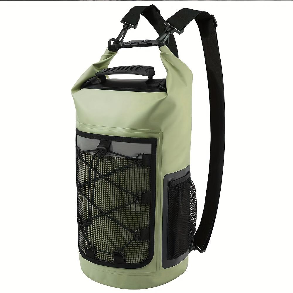 25l 500d Pvc Dry Bag Multifunctional Outdoor Mesh Pocket Reflective Strip Bottle Holder Kayak Surf Swim Beach Water Sports Gear