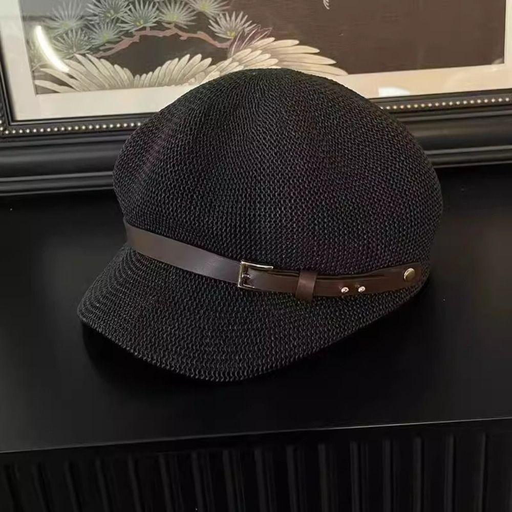 Breathable Women's Beret Thin Octagonal Hat New Female Baseball Cap Beach