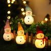 Solar Ground Lamp Christmas Snowman Shape Pathway Lights Energy-saving Outdoor Decorative Lights for Garden Yard