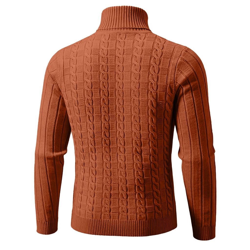 Men's Sweater Knitted Sweater Solid Color Gao Ling Stripes Twisted Dough Leisure