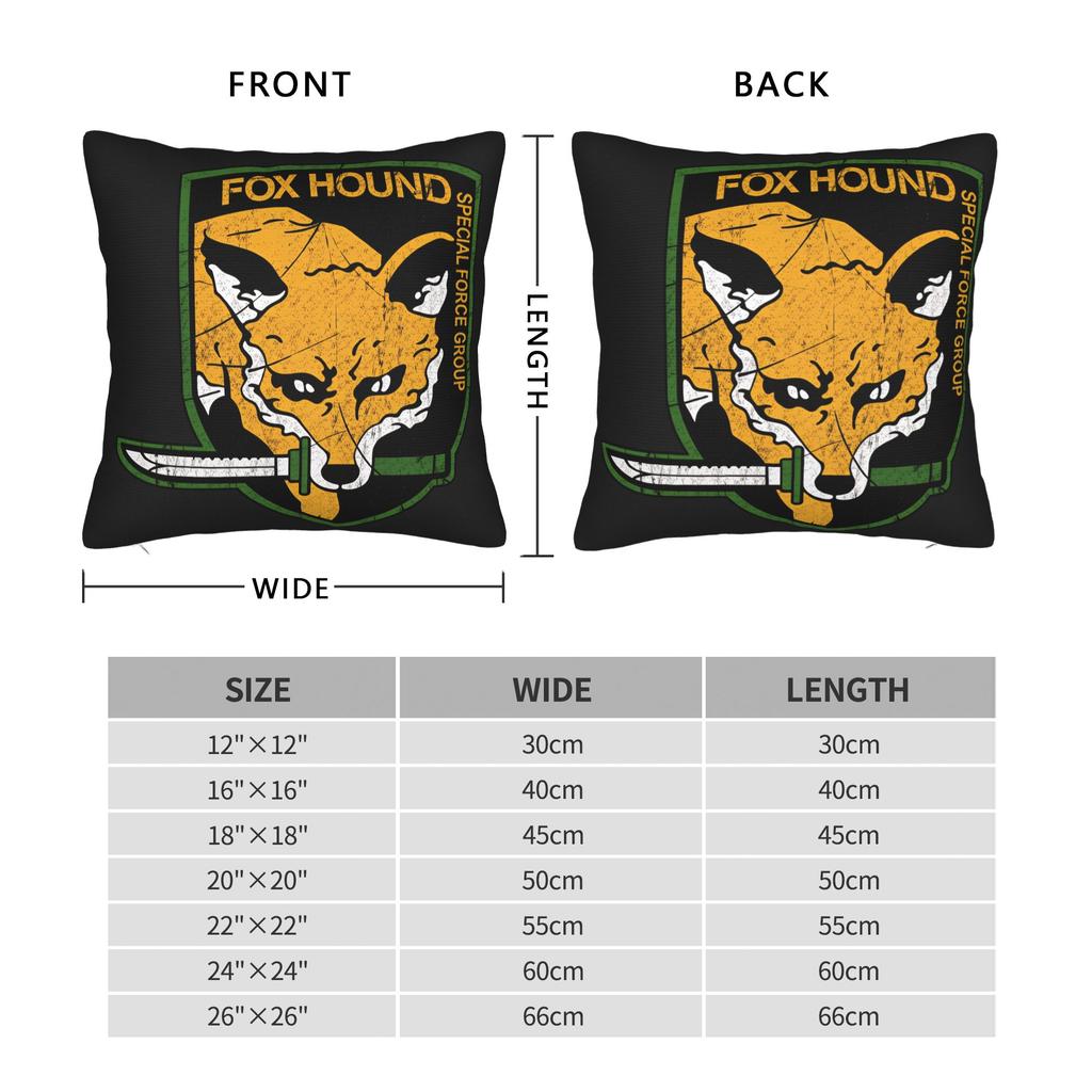 Mgs Fox Hound Pillow Case Comfy Pillow Cover For Living Room Bed Chair Novelty Pillowcases